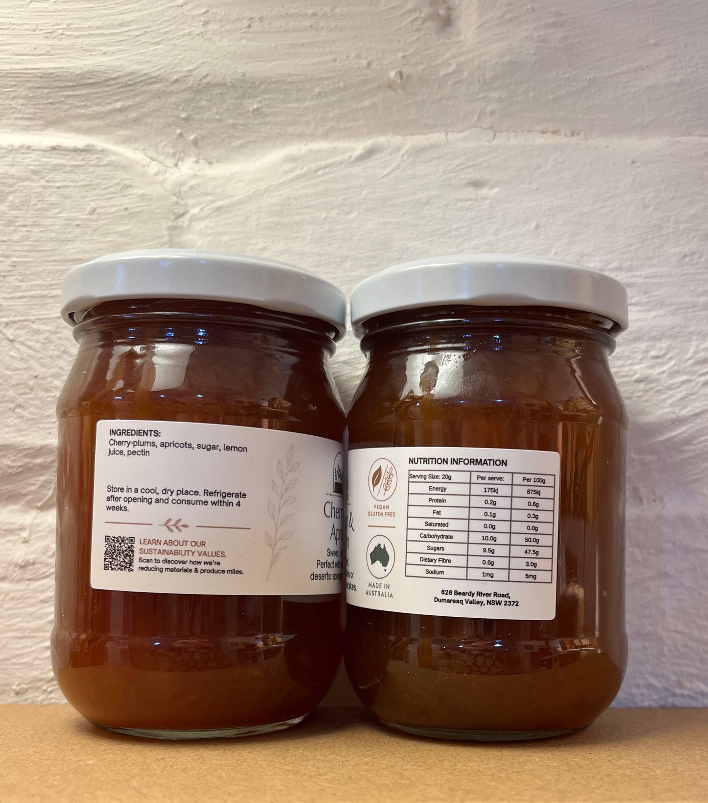 Cherry-Plum & Apricot Jam 250ml & 150ml by The Seasonal Companion