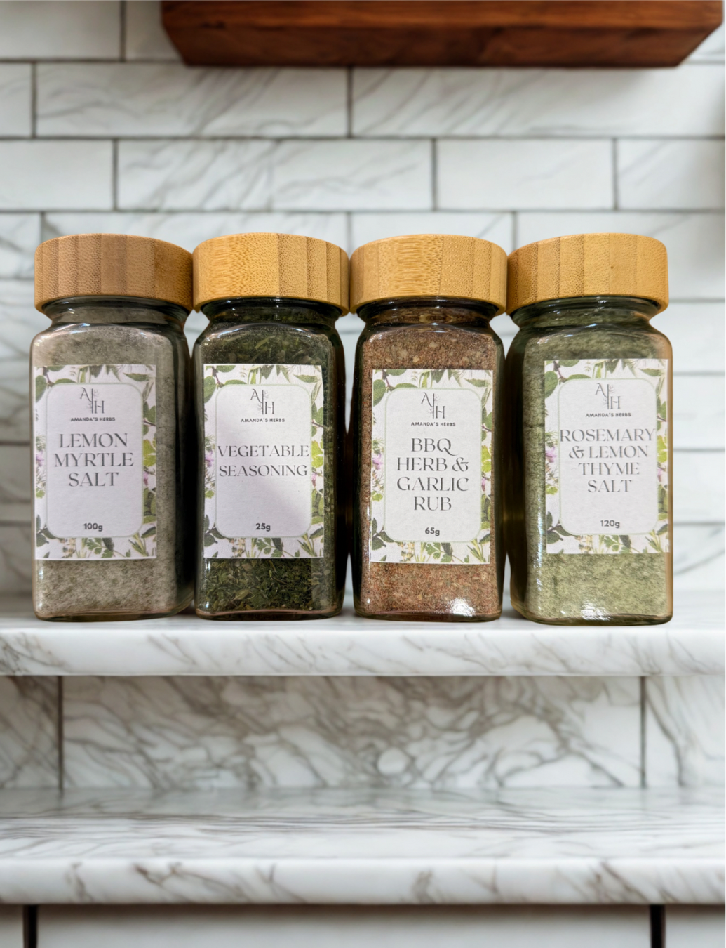 Home Grown Herbs in Shakers by Amanda's Herbs