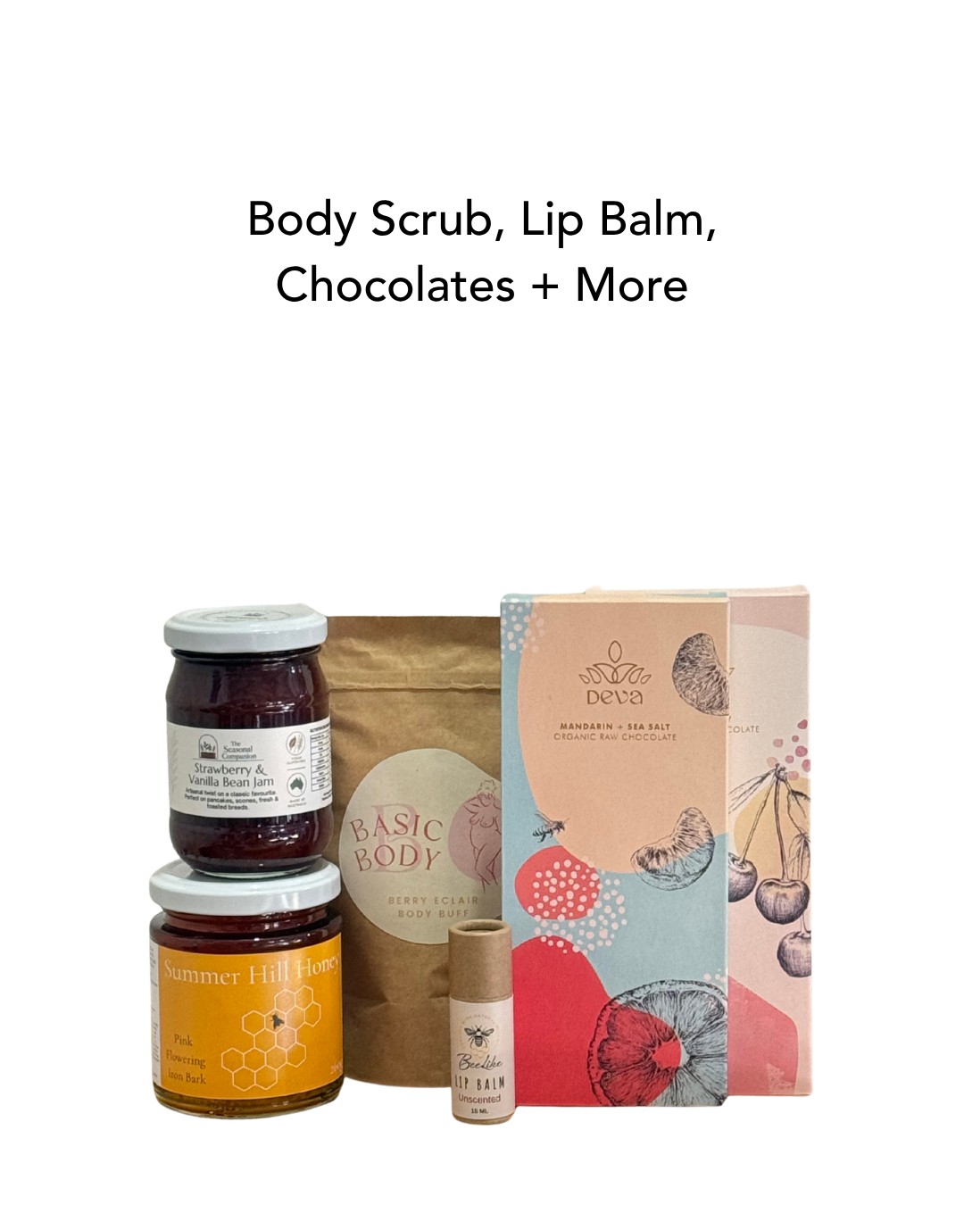 Body Scrub, Lip Balm, Chocolates + More