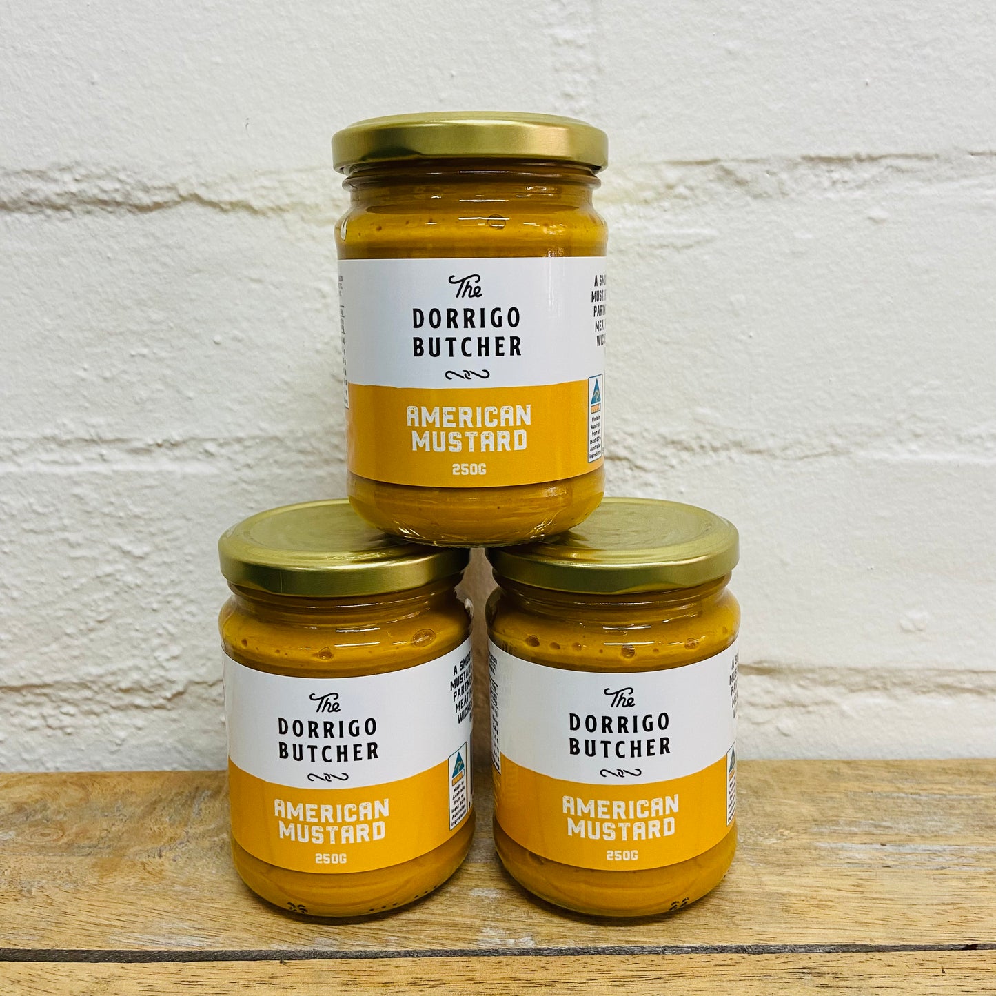 American Mustard Jar Trio