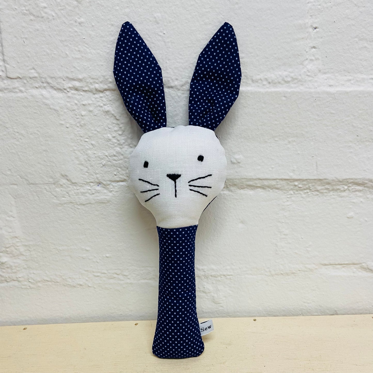 Baby Rattle Rabbit Navy