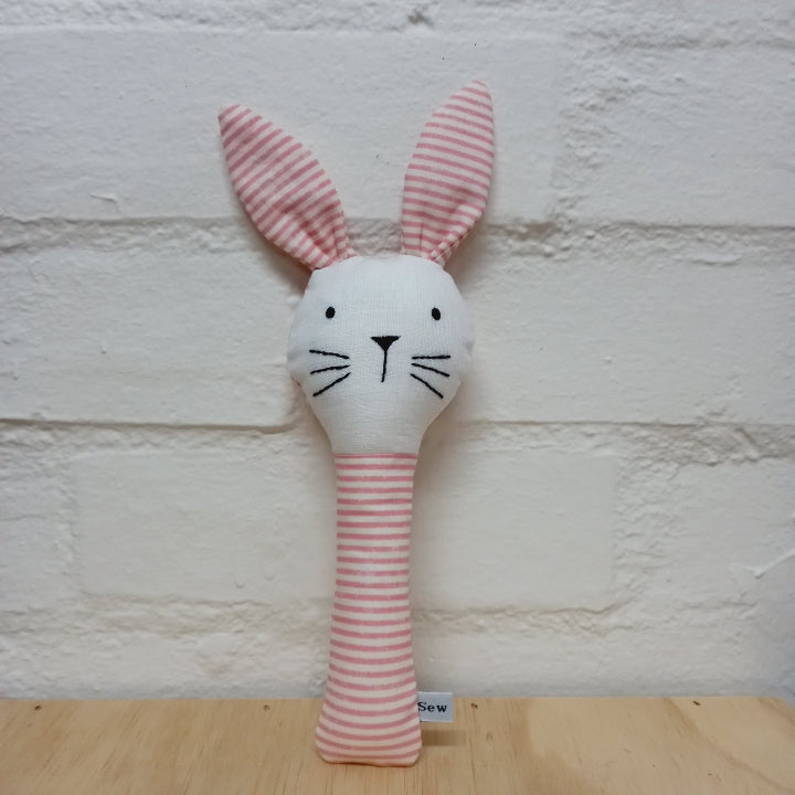 Baby Rattle Soft Pink Bunny