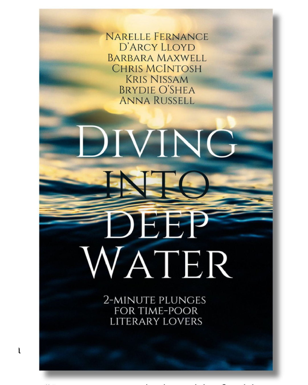 Book cover of 'Diving into Deep Water' with a blurred water background
