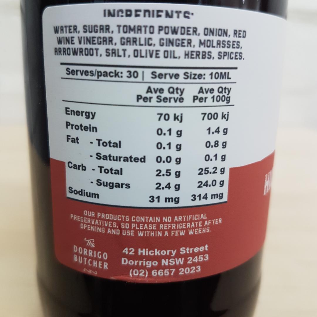 Dorrigo Butcher BBQ Sauce Hickory