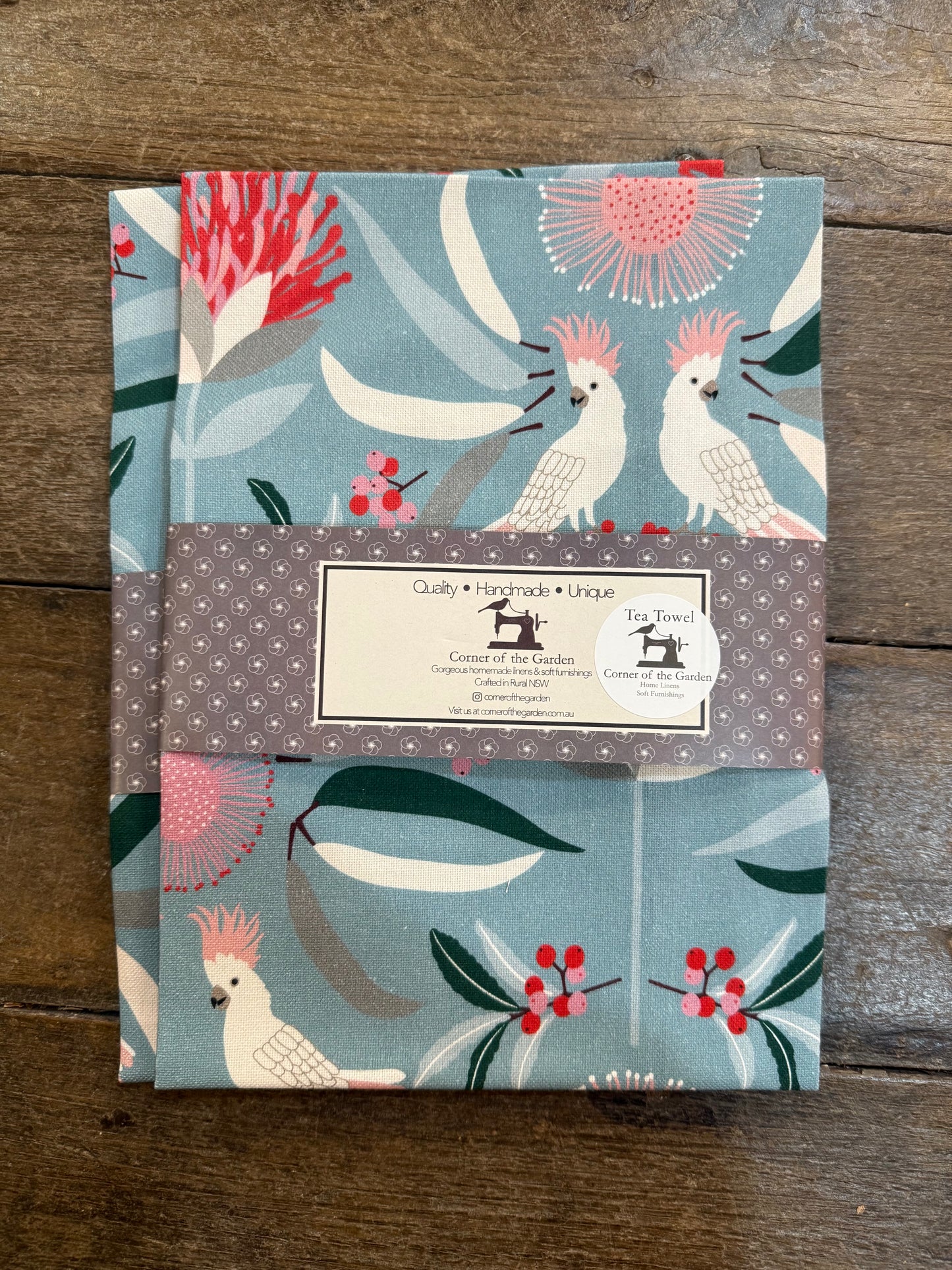 Handmade Tea Towel by Corner of the Garden