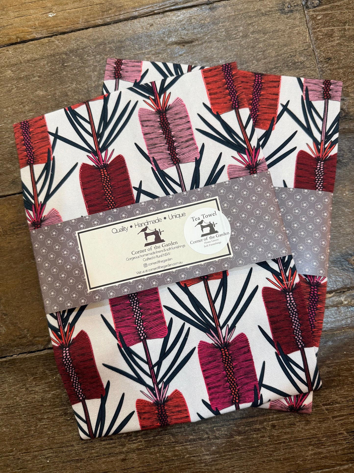 Handmade Tea Towel by Corner of the Garden