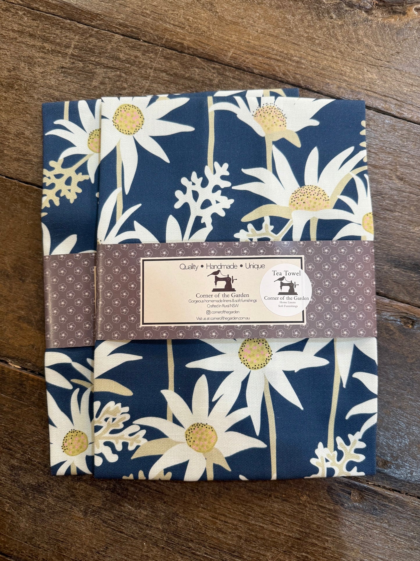 Handmade Tea Towel by Corner of the Garden