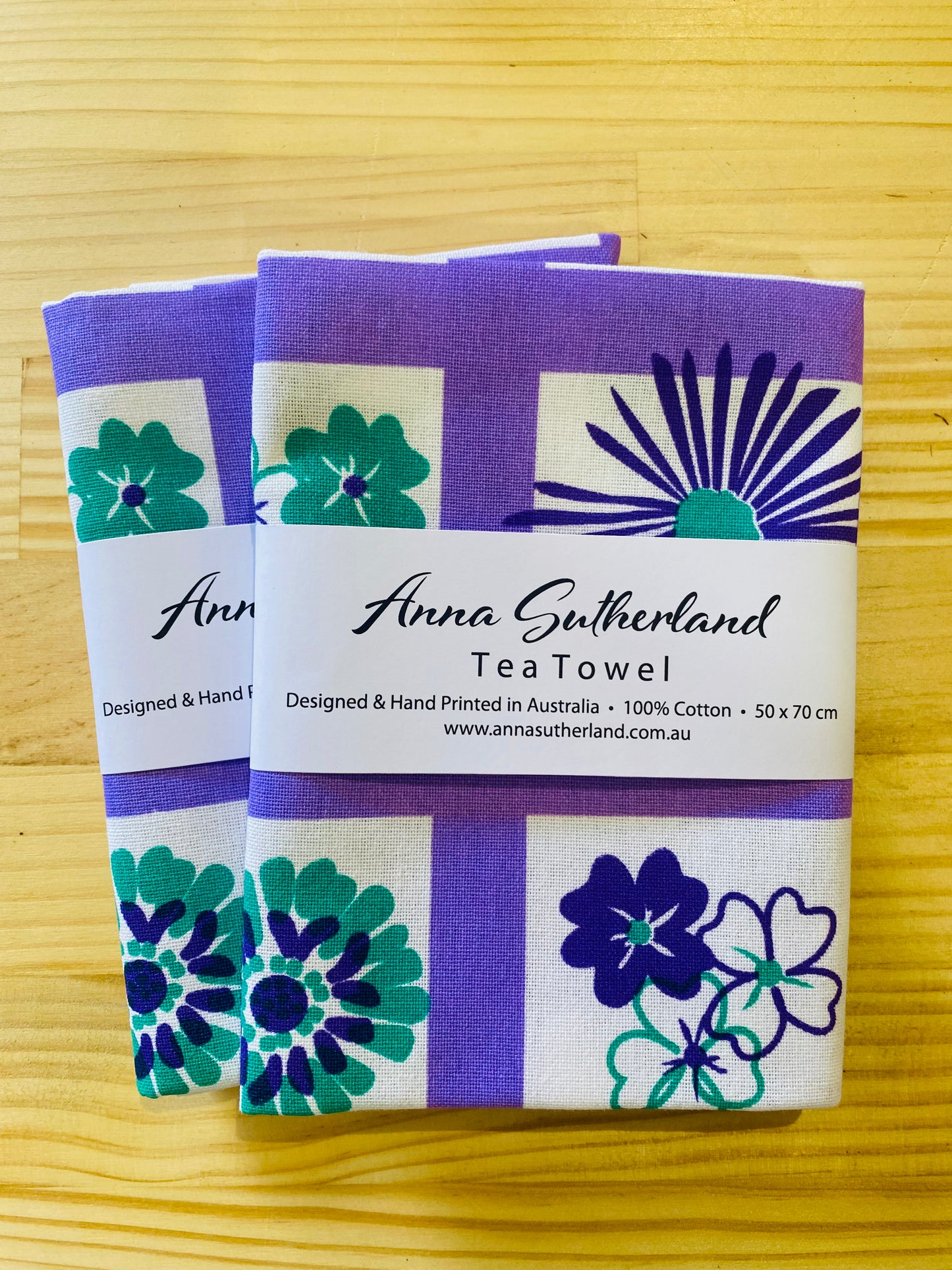 Stripe Design Cotton Tea Towels by Anna Sutherland