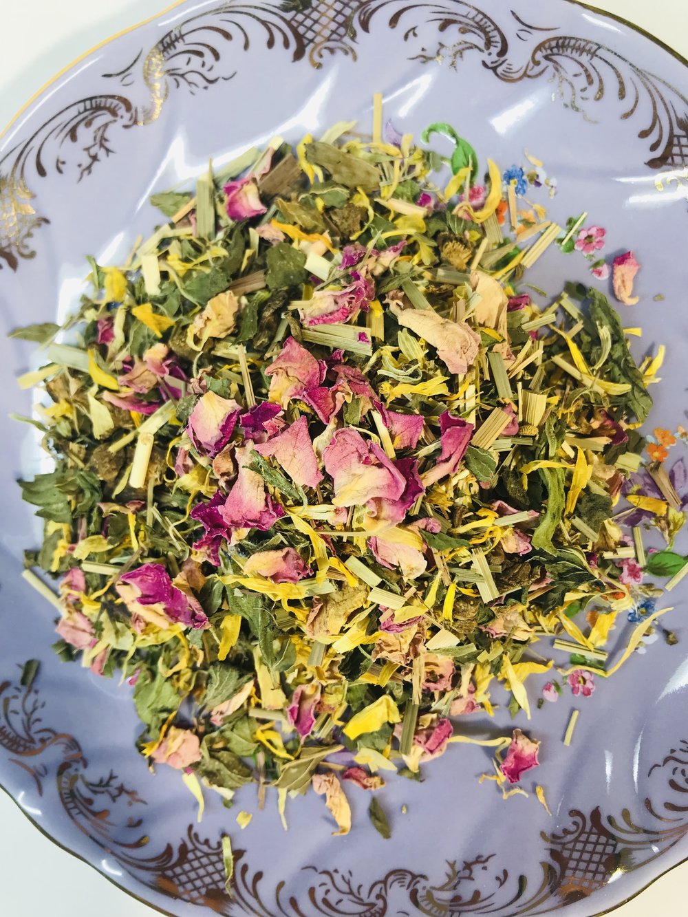 tea in saucer