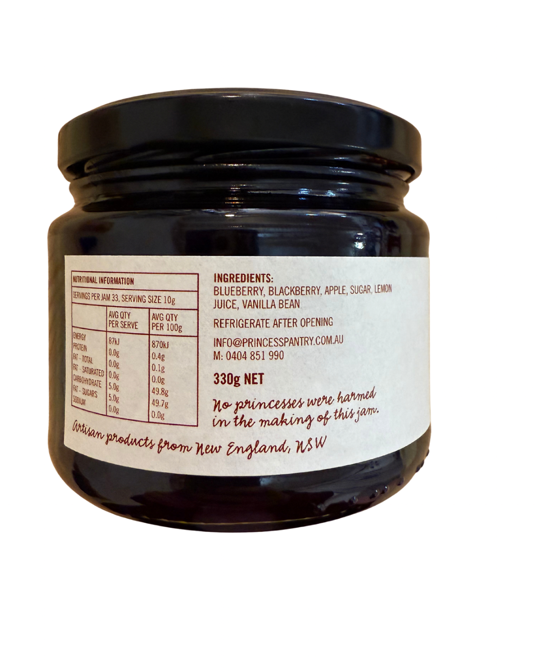 Aunty Betty’s Berry Vanilla Jam 330g by Princess Pantry