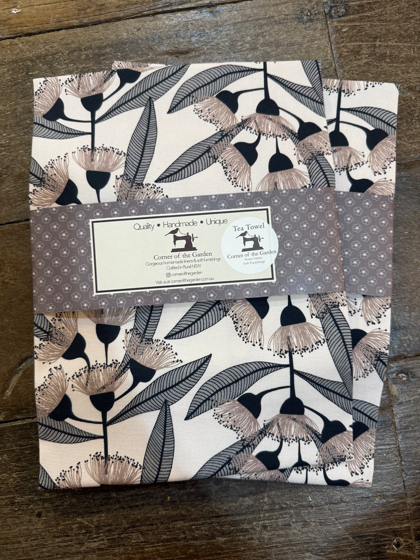 Handmade Tea Towel by Corner of the Garden