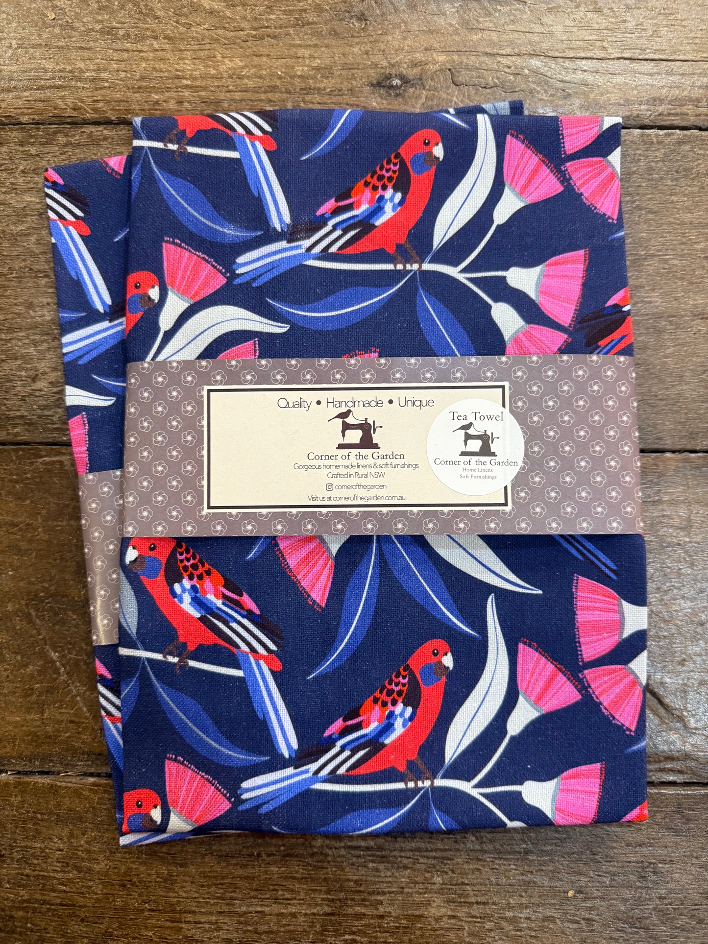 Handmade Tea Towel by Corner of the Garden