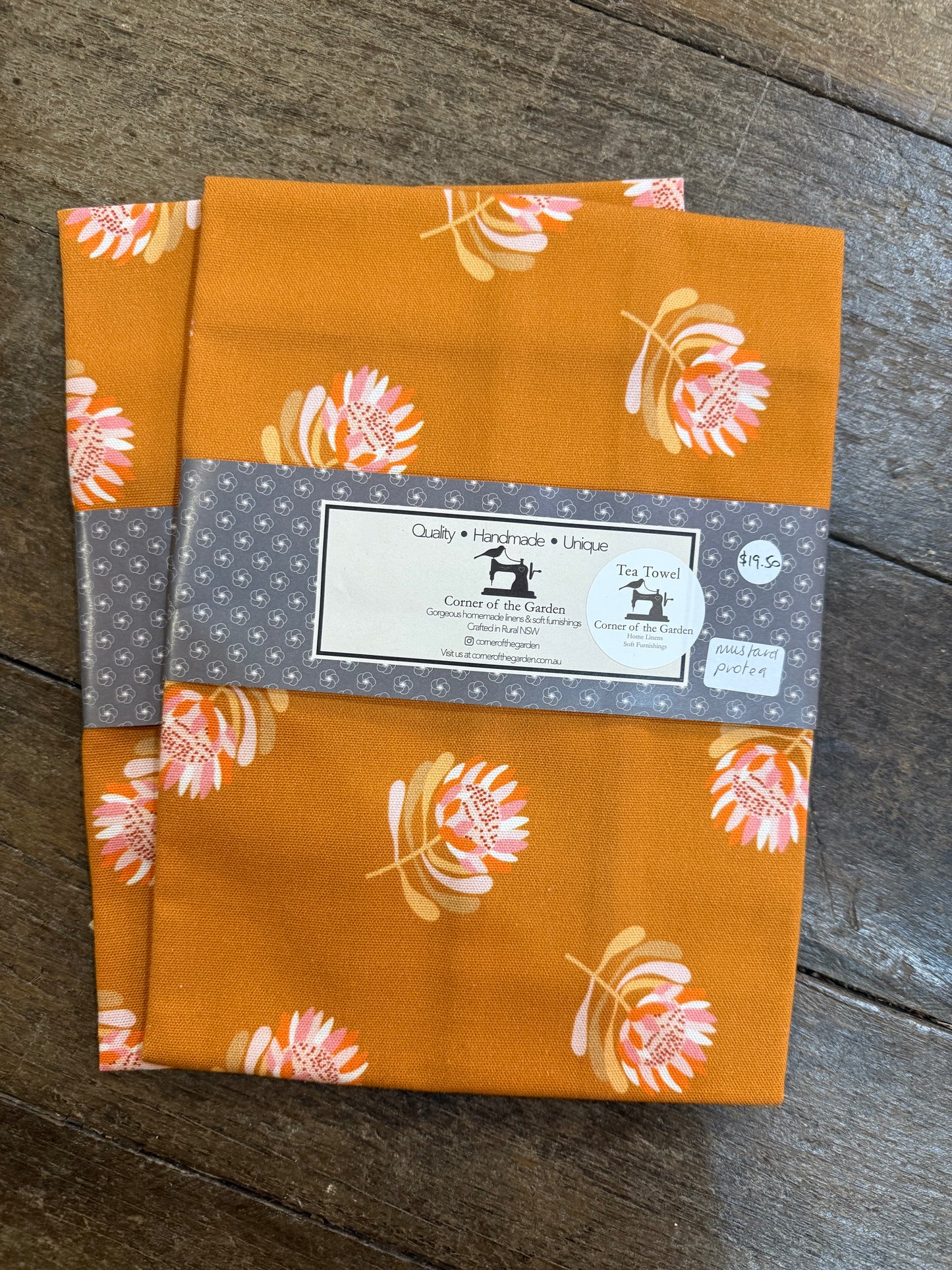 Handmade Tea Towel by Corner of the Garden