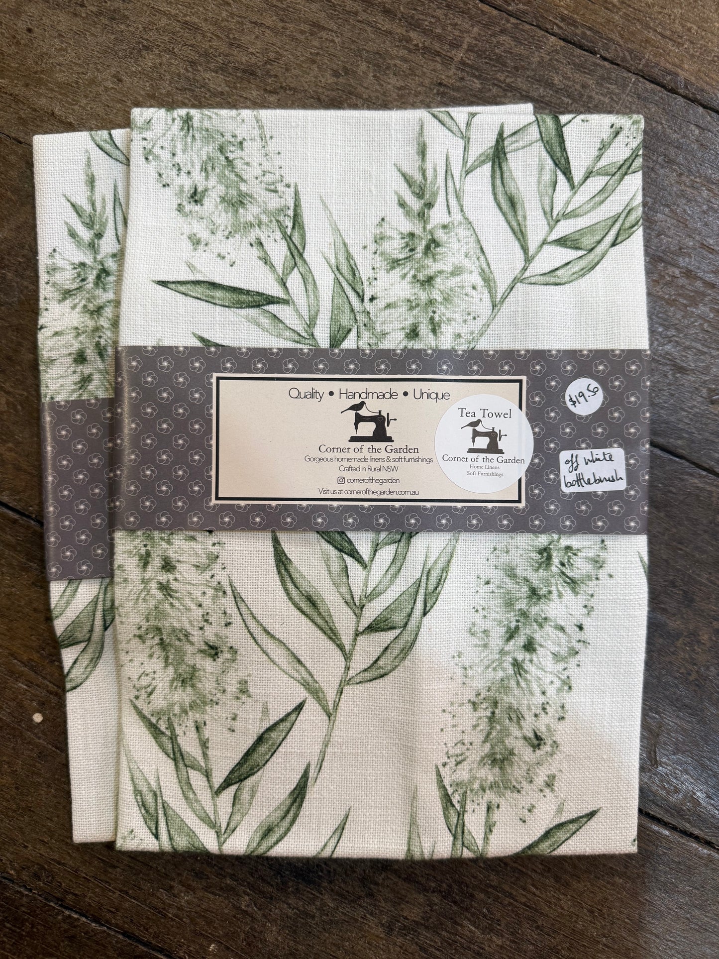 Handmade Tea Towel by Corner of the Garden