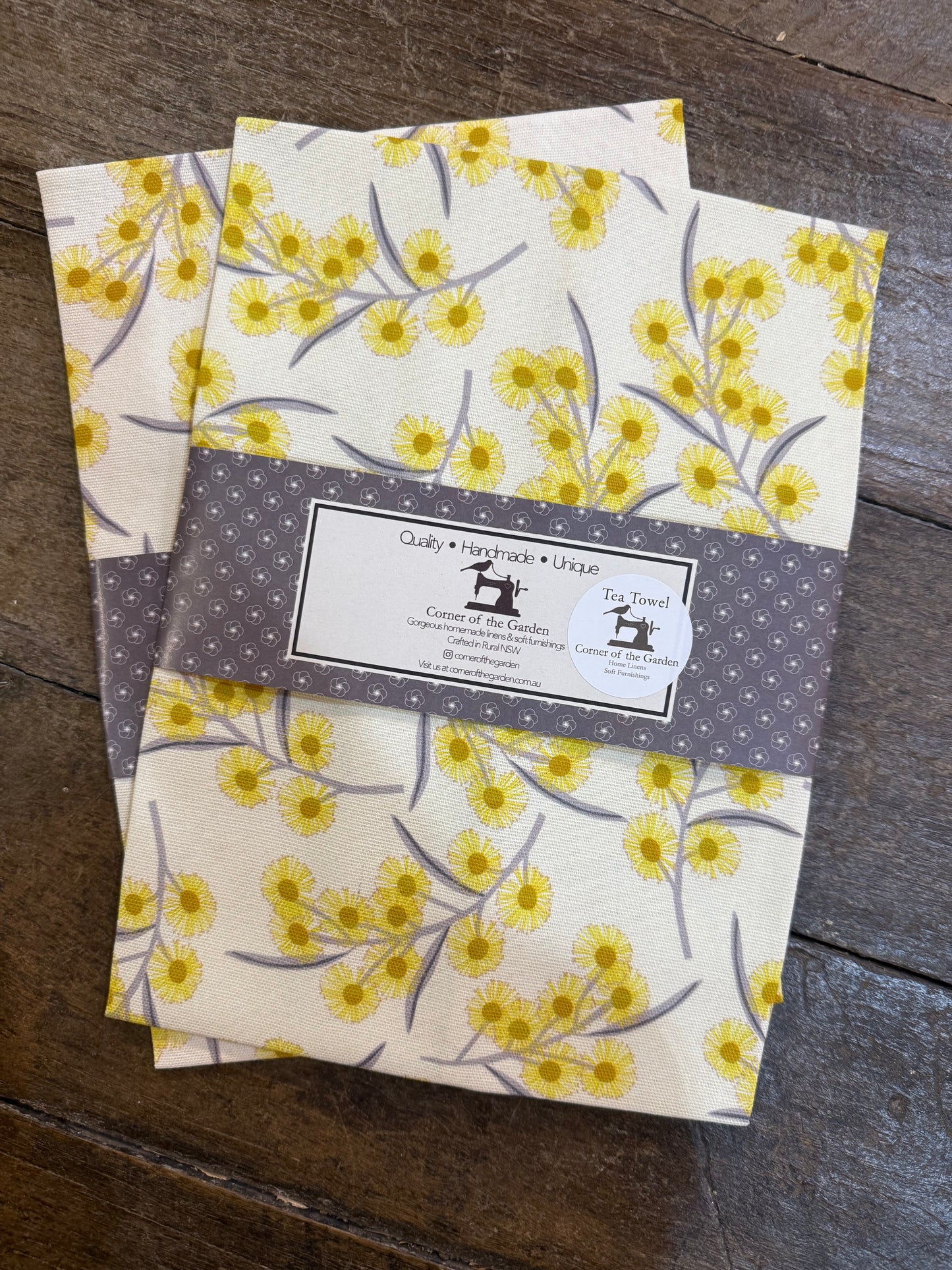 Handmade Tea Towel by Corner of the Garden