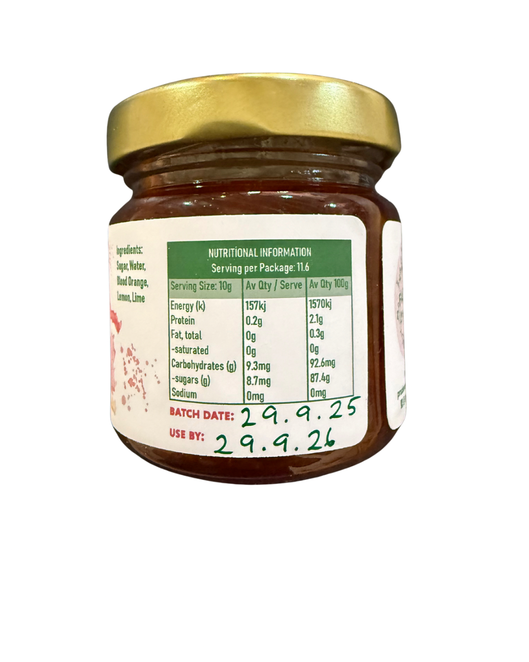 Blood Orange Marmalade with Lemon & Lime by Farmyard Harvest 116g