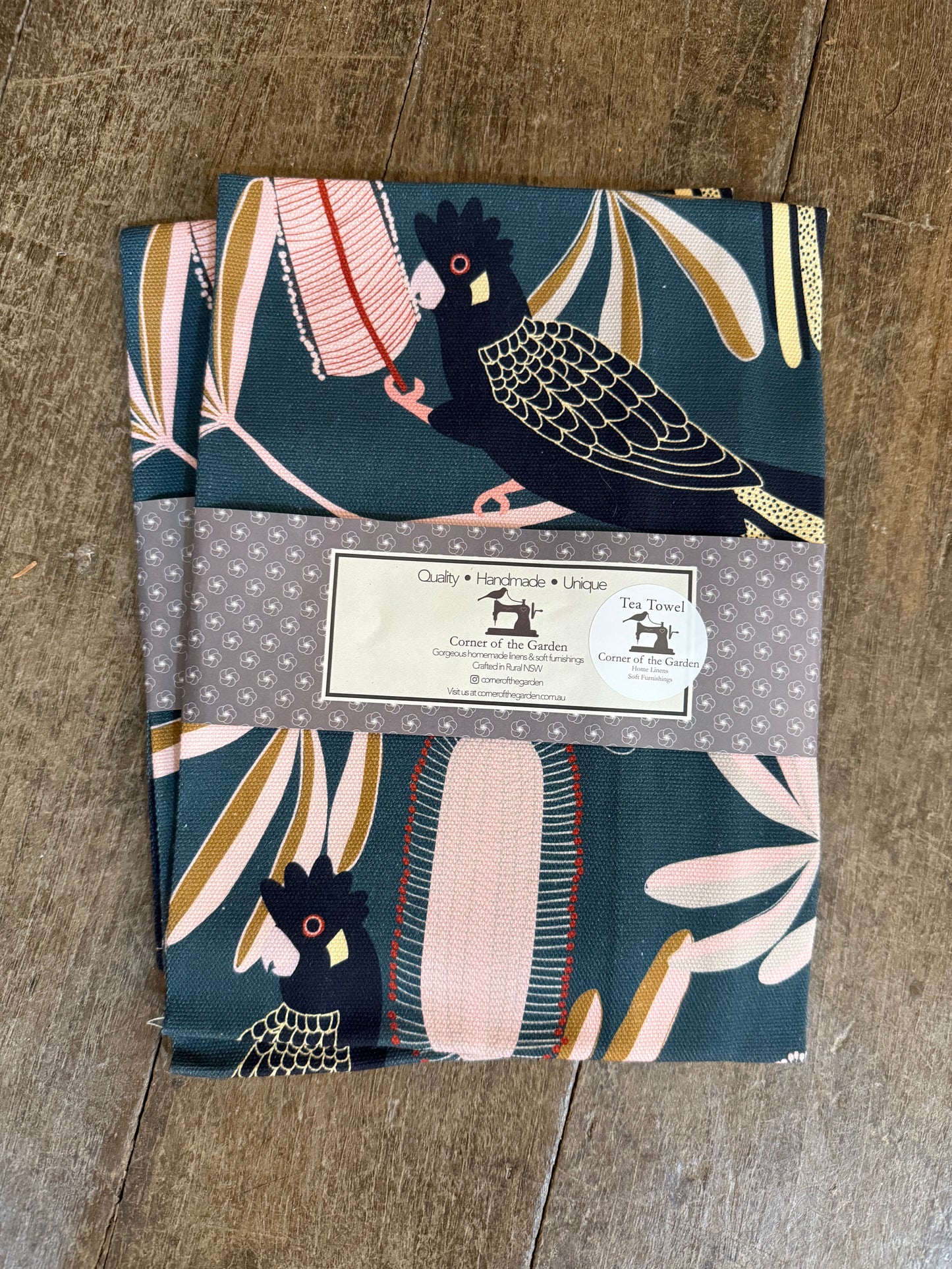 Handmade Tea Towel by Corner of the Garden