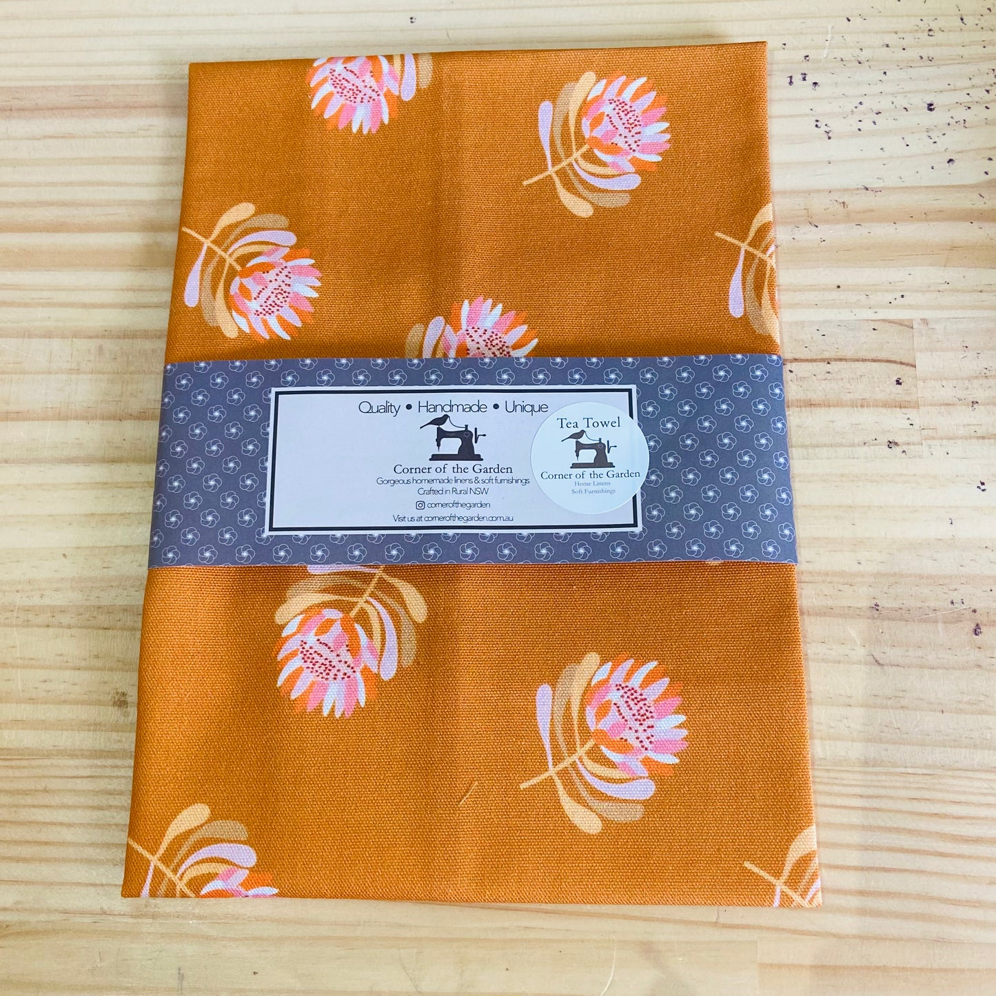 Handmade Tea Towel by Corner of the Garden