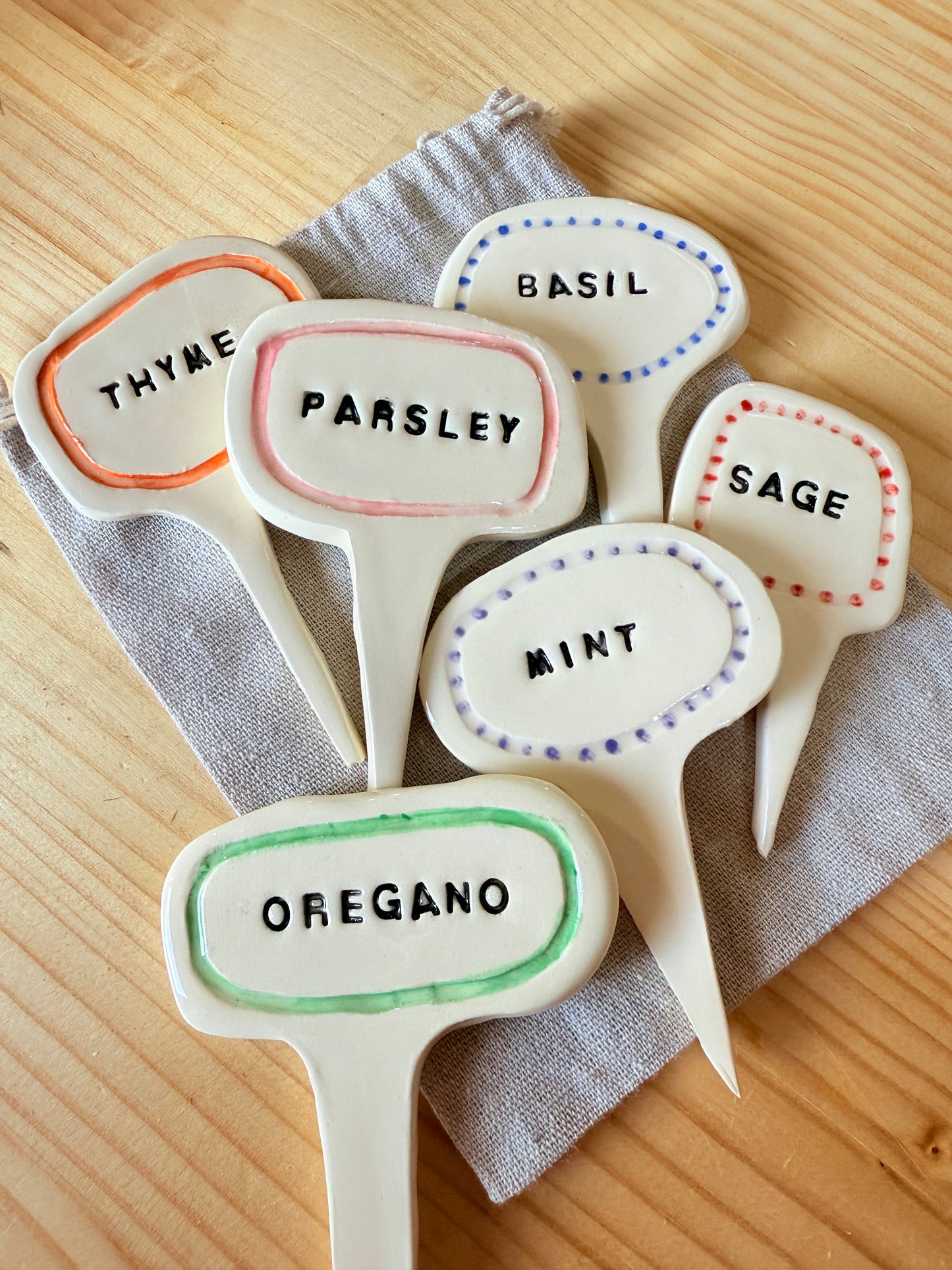 Ceramic Plant / Garden Markers - 6 options