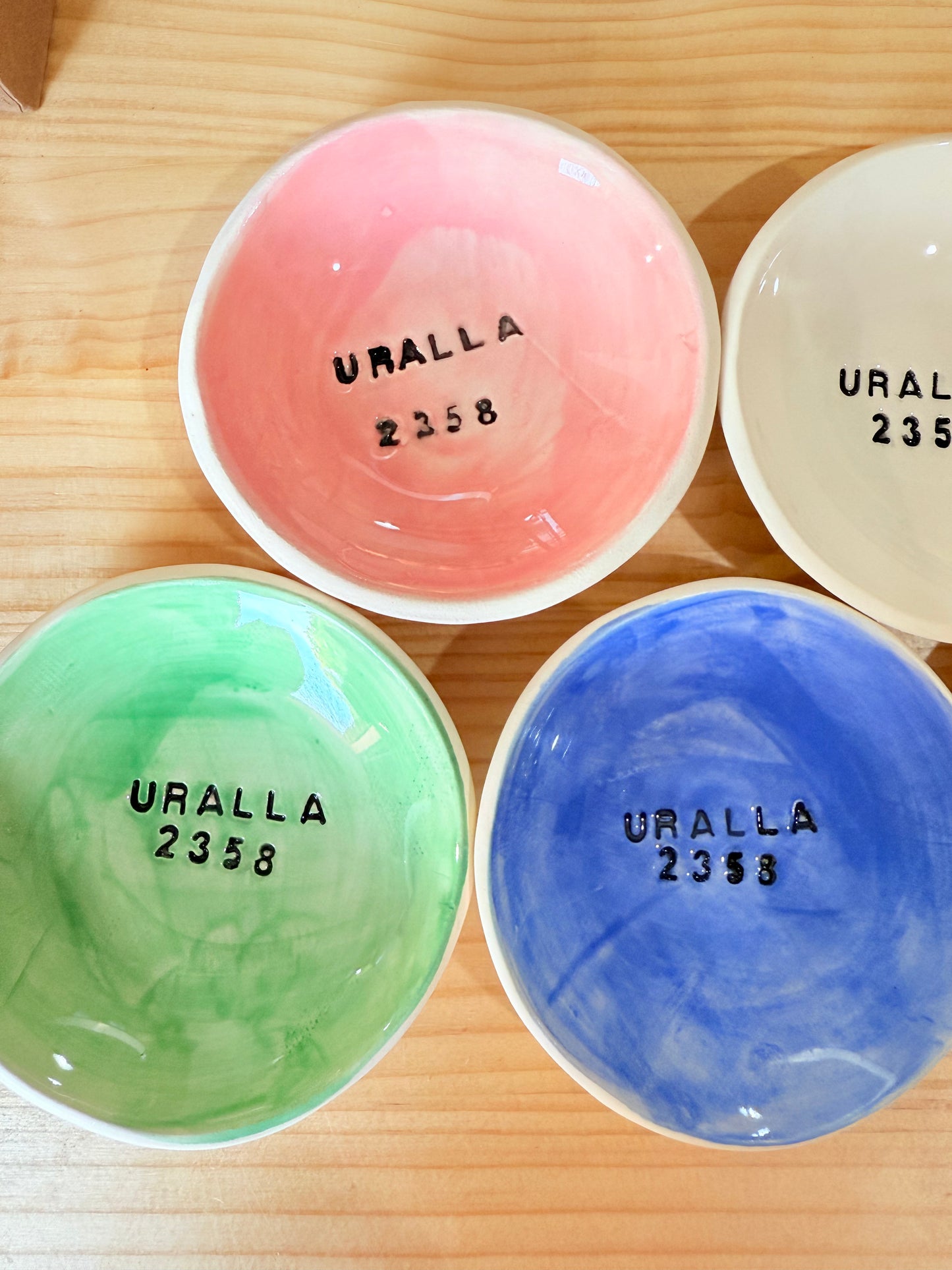 Late Night Pottery Trinket with postcode