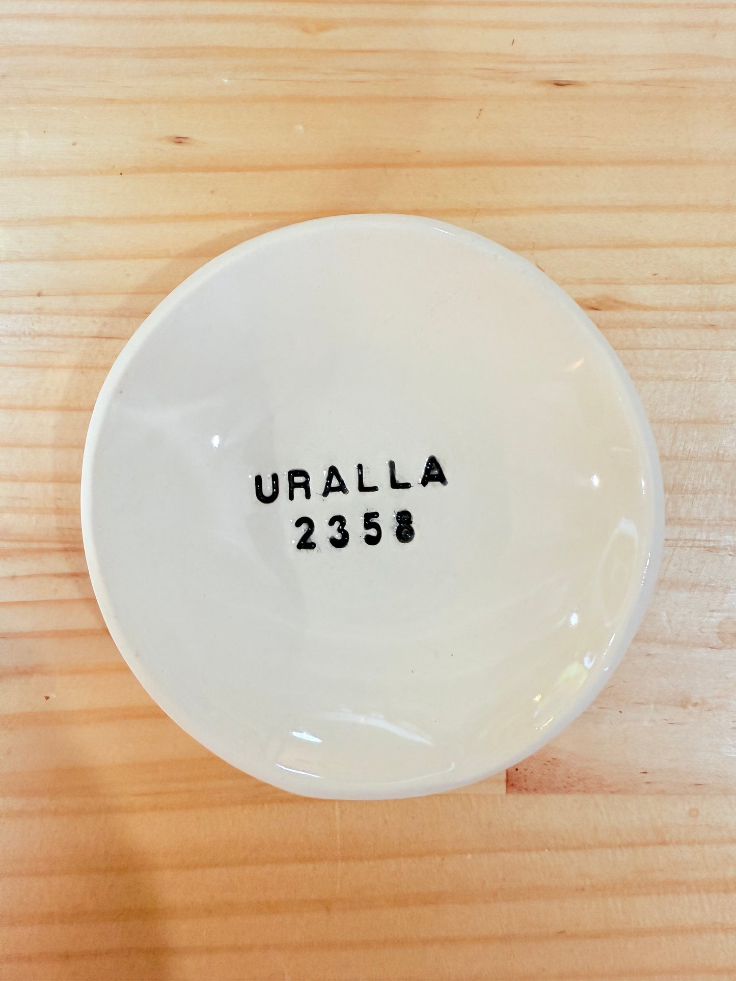Late Night Pottery Trinket with postcode