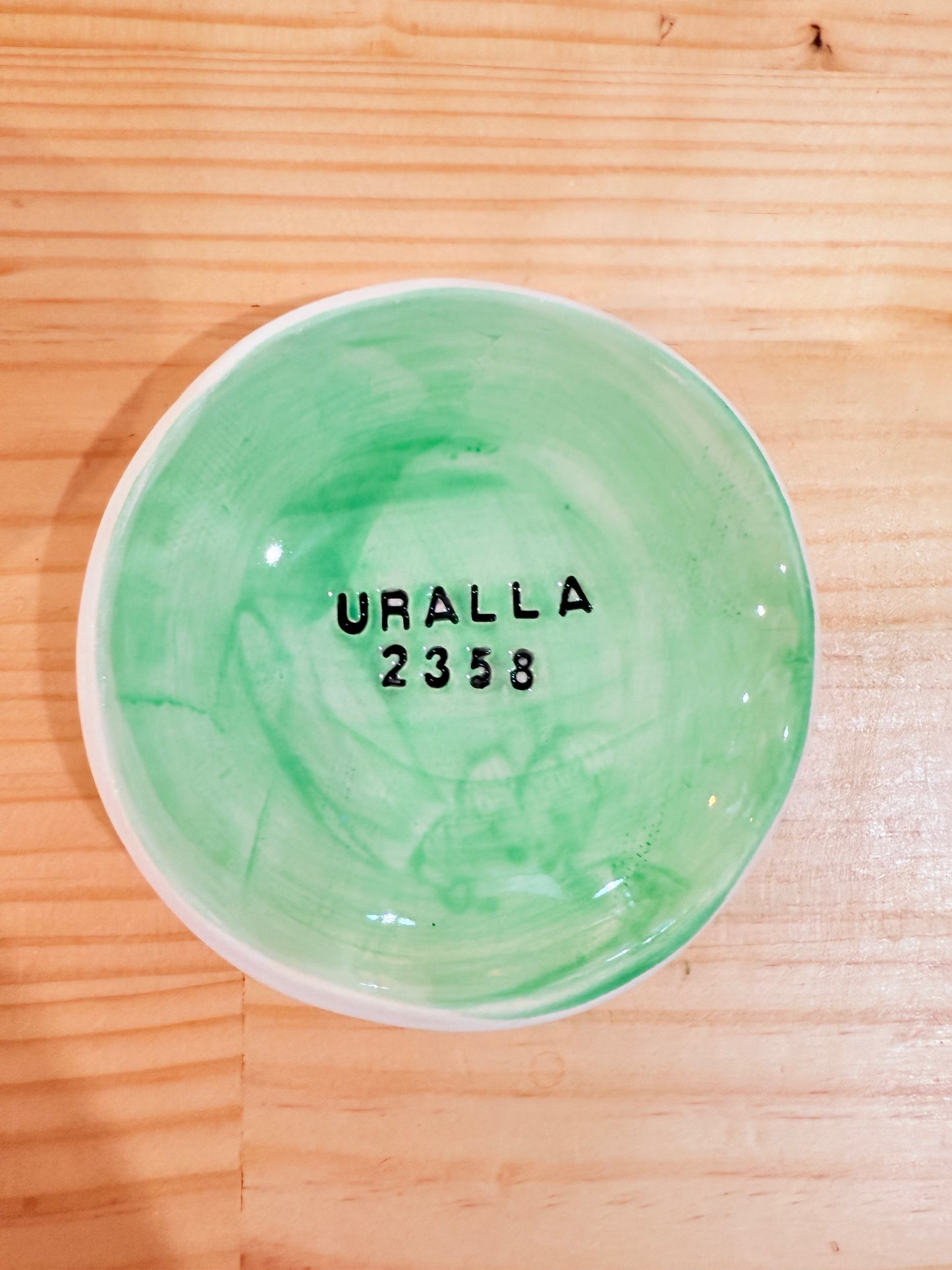 Late Night Pottery Trinket with postcode