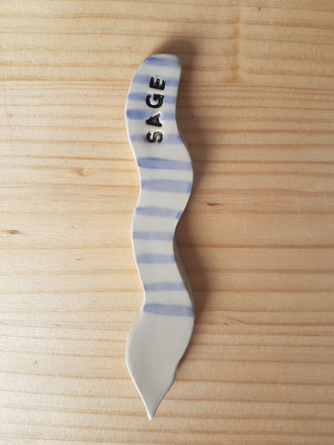 Striped Ceramic Plant / Garden Markers - 6 options