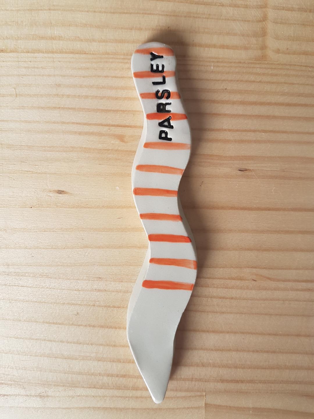 Striped Ceramic Plant / Garden Markers - 6 options