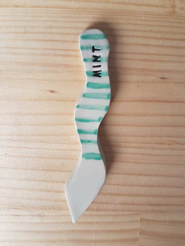 Striped Ceramic Plant / Garden Markers - 6 options
