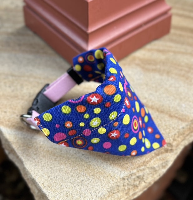 Dog Bandana Blue Star Fabric by Matchy Matchy