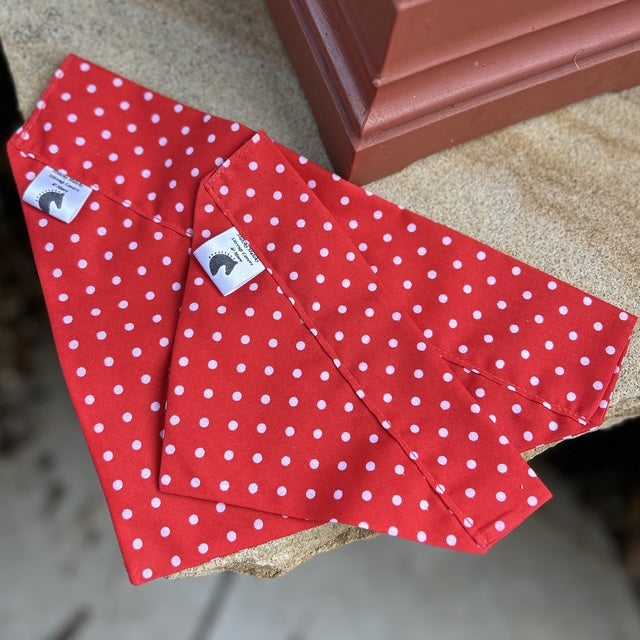 Dog Bandana Red Spot Fabric by Matchy Matchy