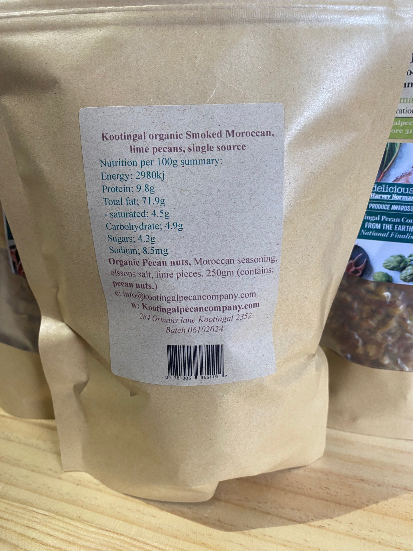 Smoked Moroccan Salted lime organic pecan