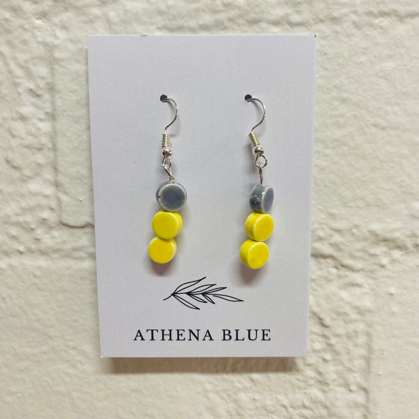 Circle Drop Earrings by Athena Blue