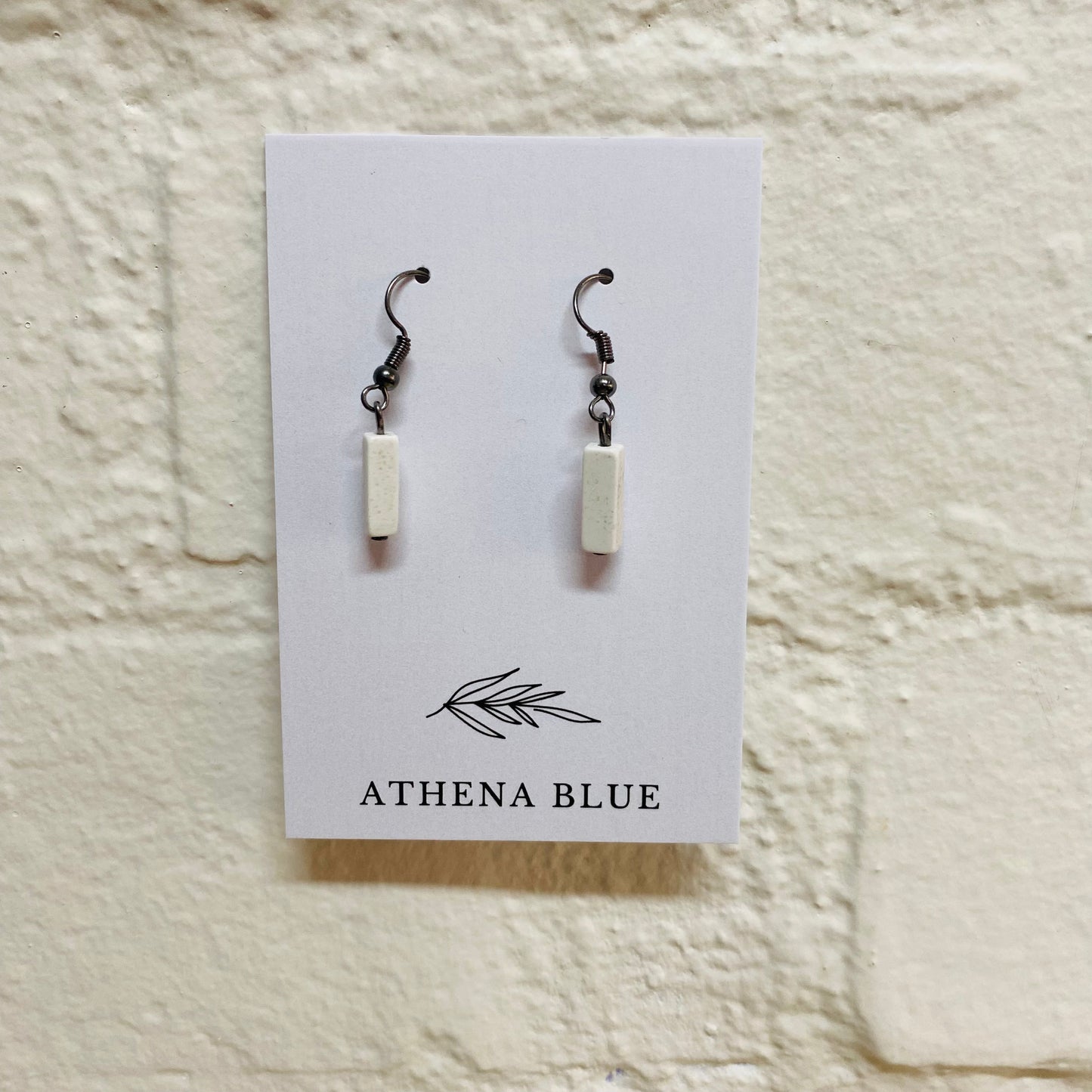Stone Earrings by Athena Blue