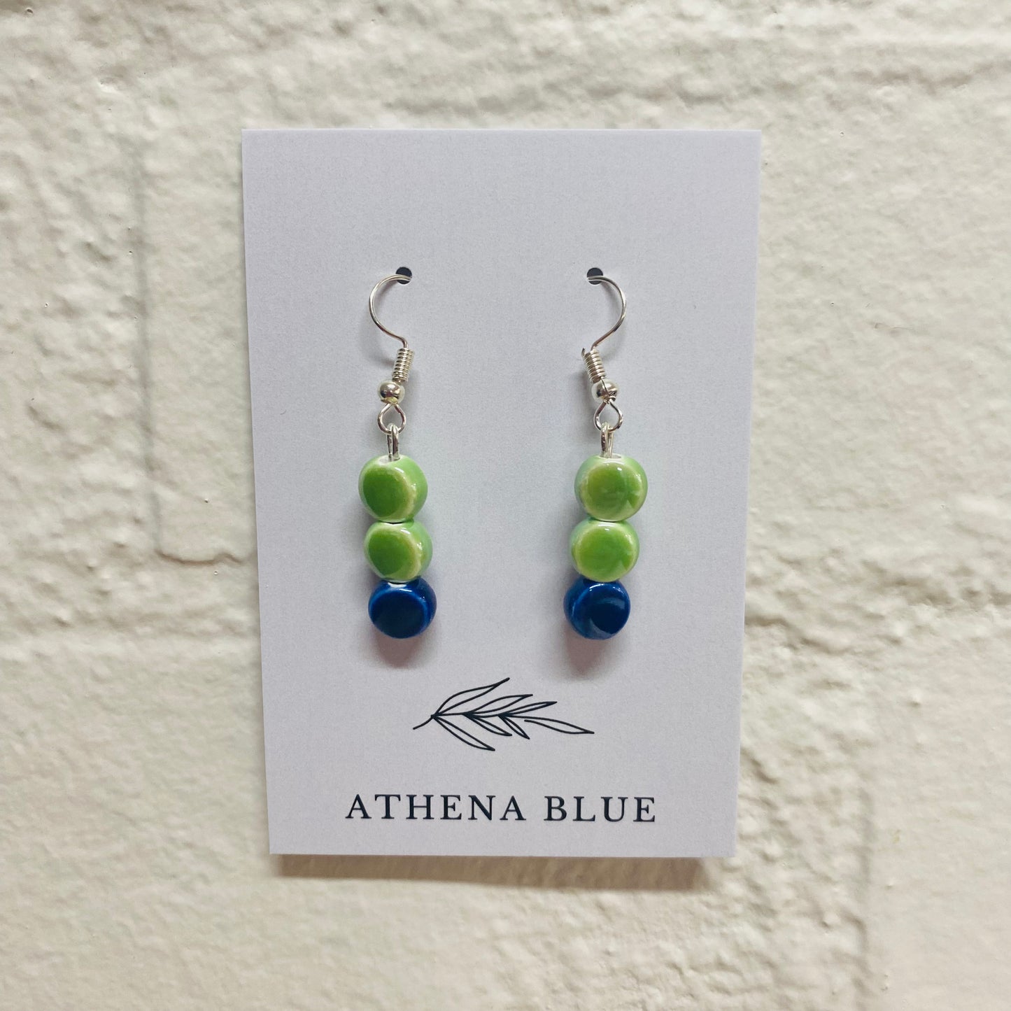 Circle Drop Earrings by Athena Blue
