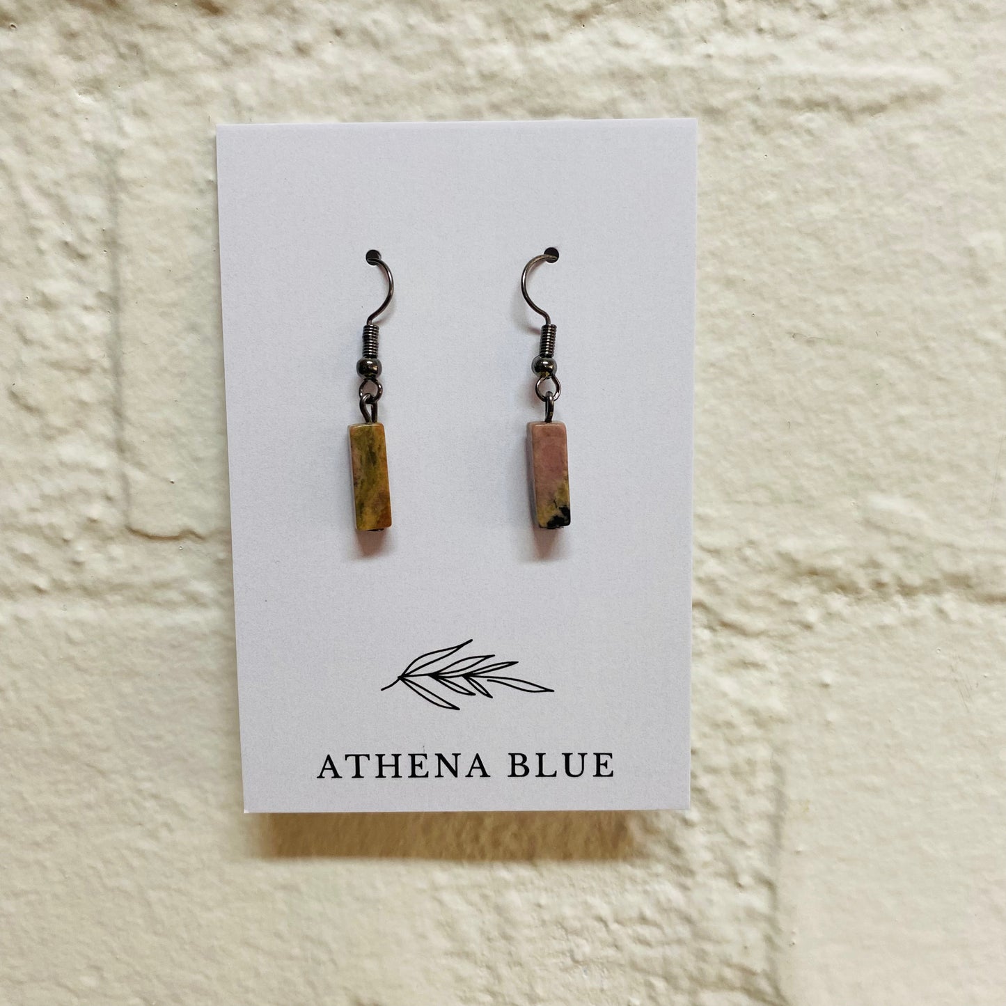 Stone Earrings by Athena Blue