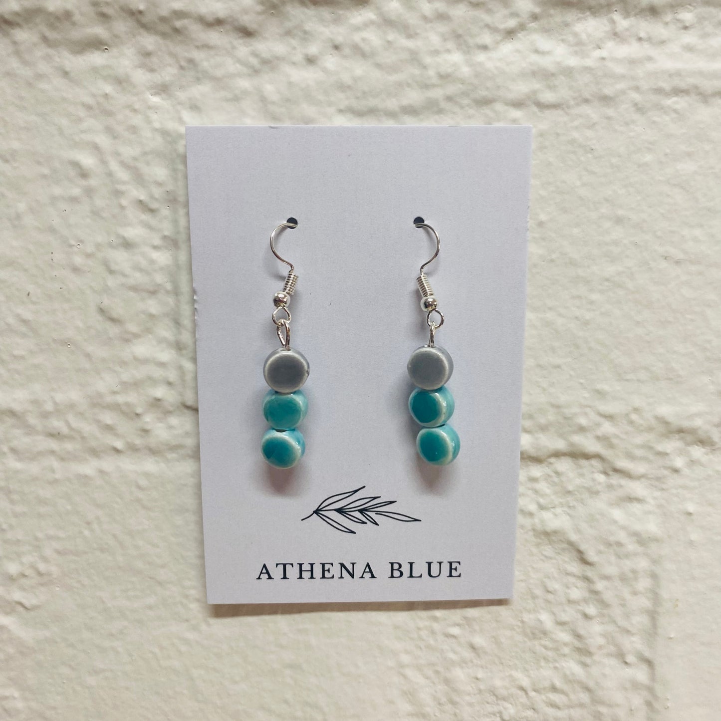 Circle Drop Earrings by Athena Blue
