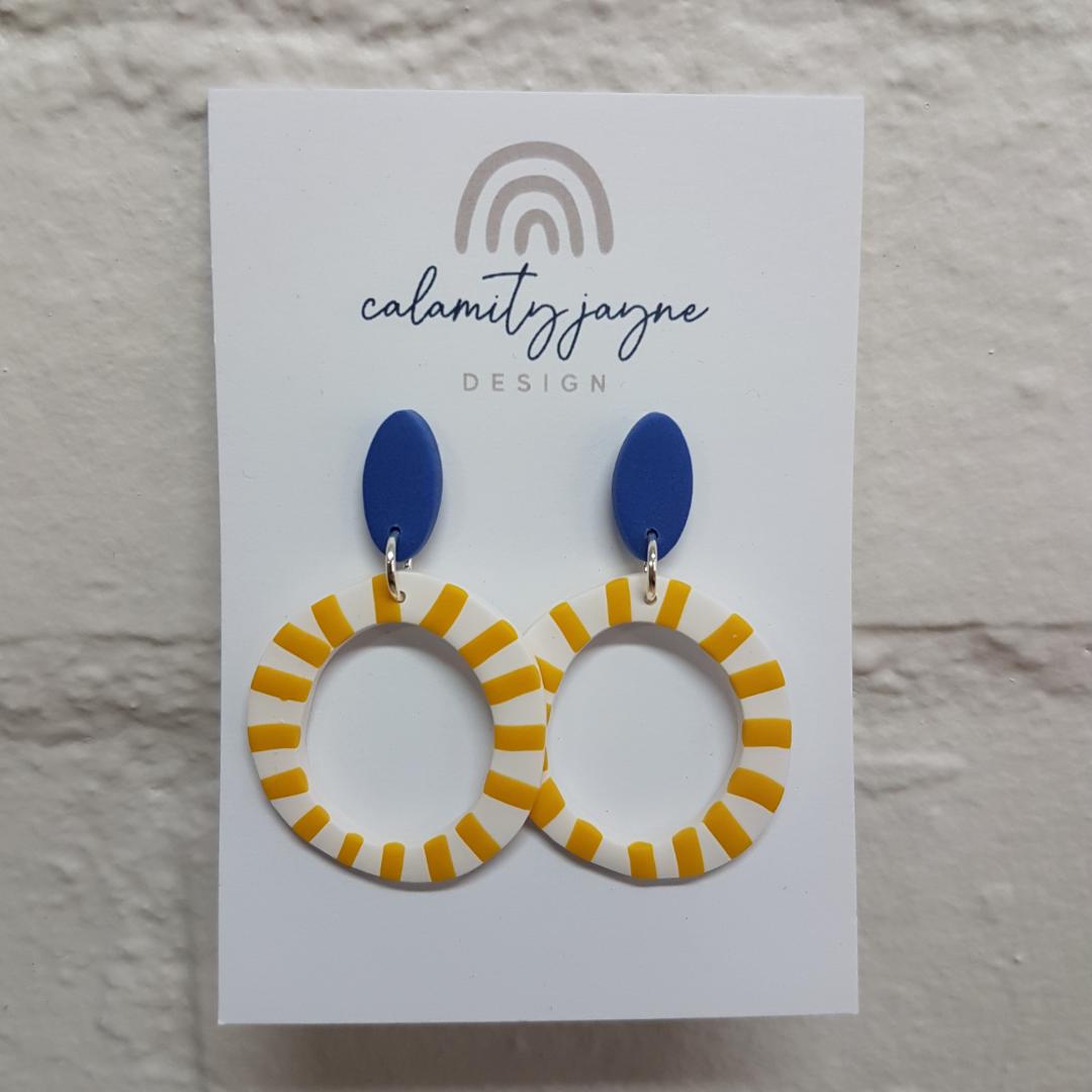 $29 Bright Circle Stud Earrings by Calamity Jayne