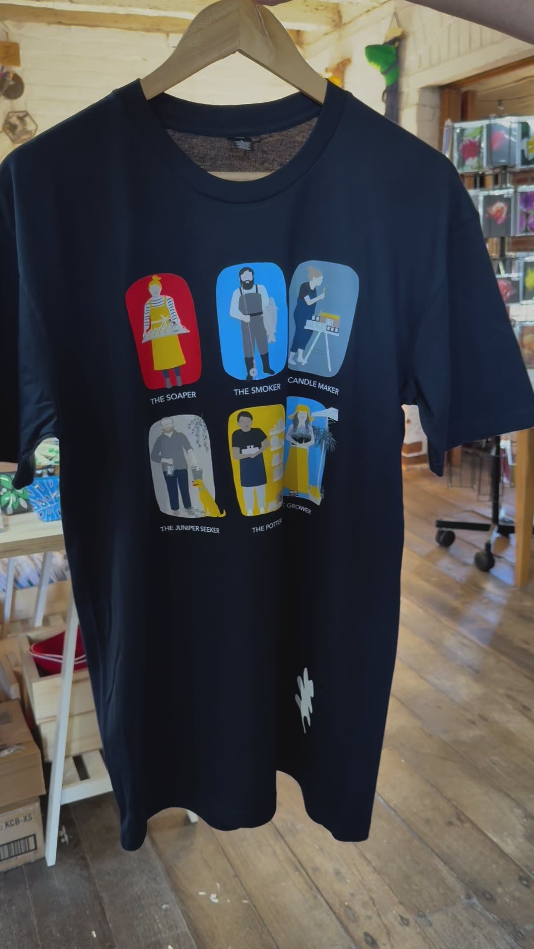 Seasons Tshirt Navy front and back