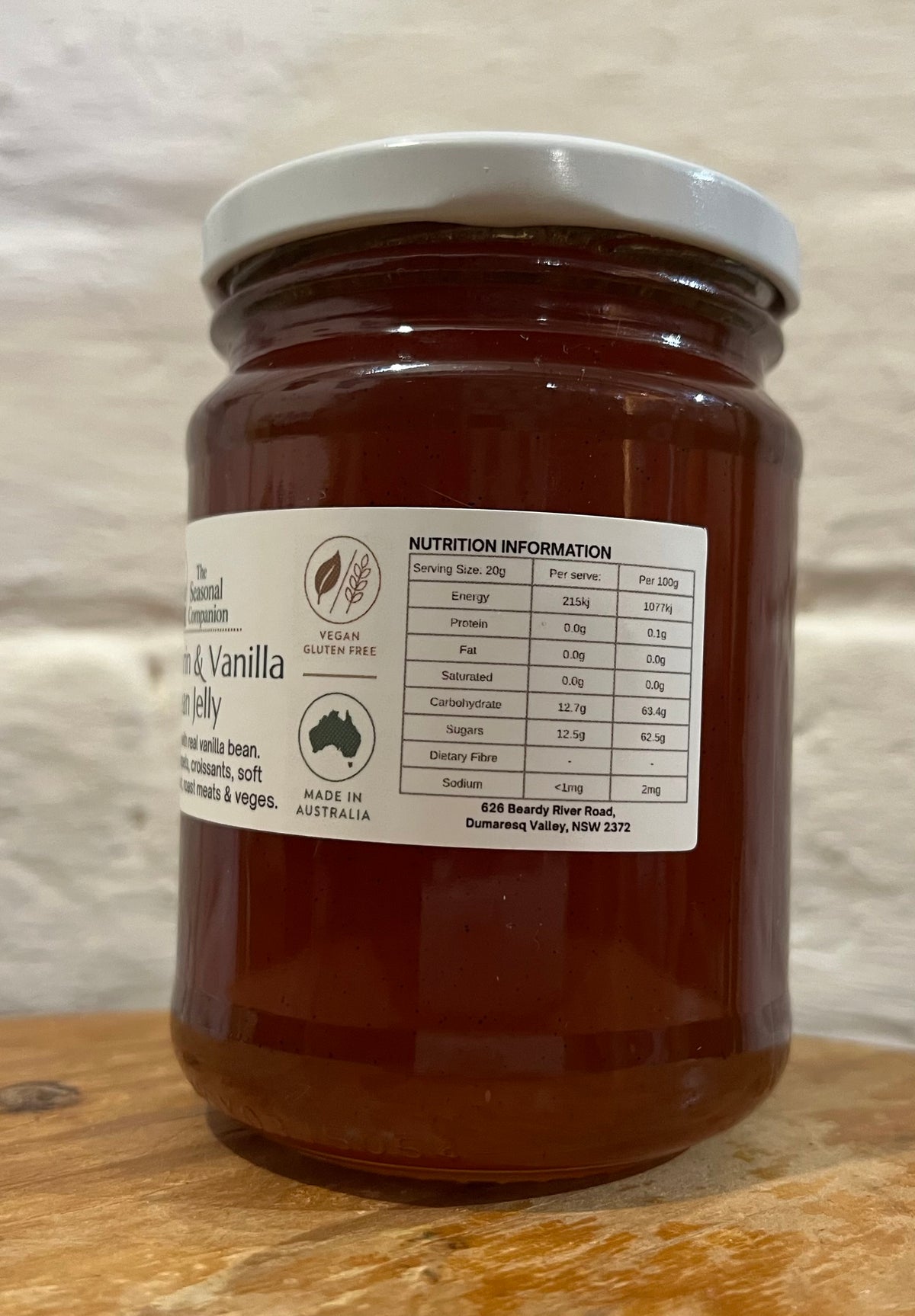 Mandarin & Vanilla Bean Jelly 250ml by The Seasonal Companion