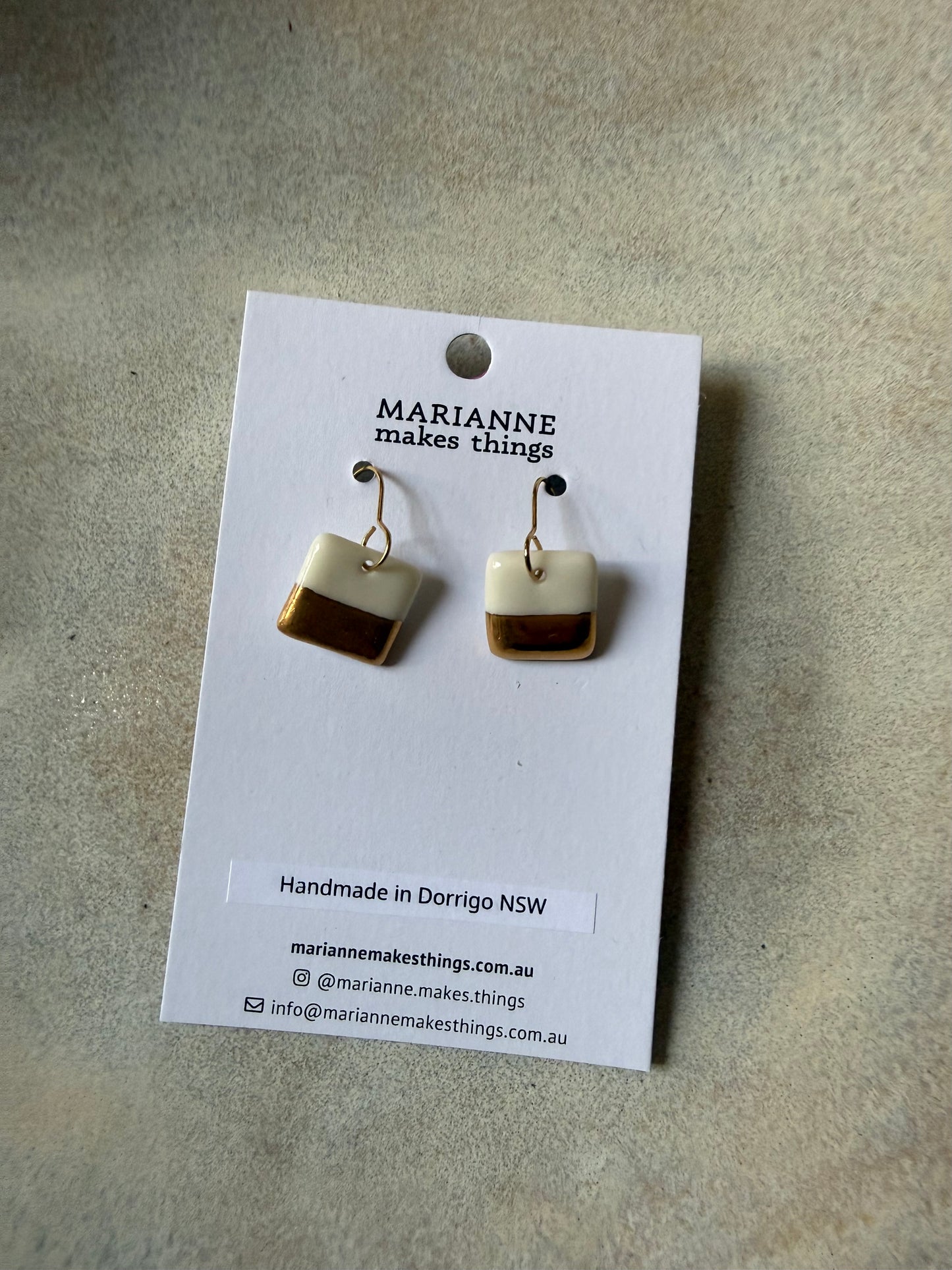 Ceramic Earrings (various designs) by Marianne Makes Things