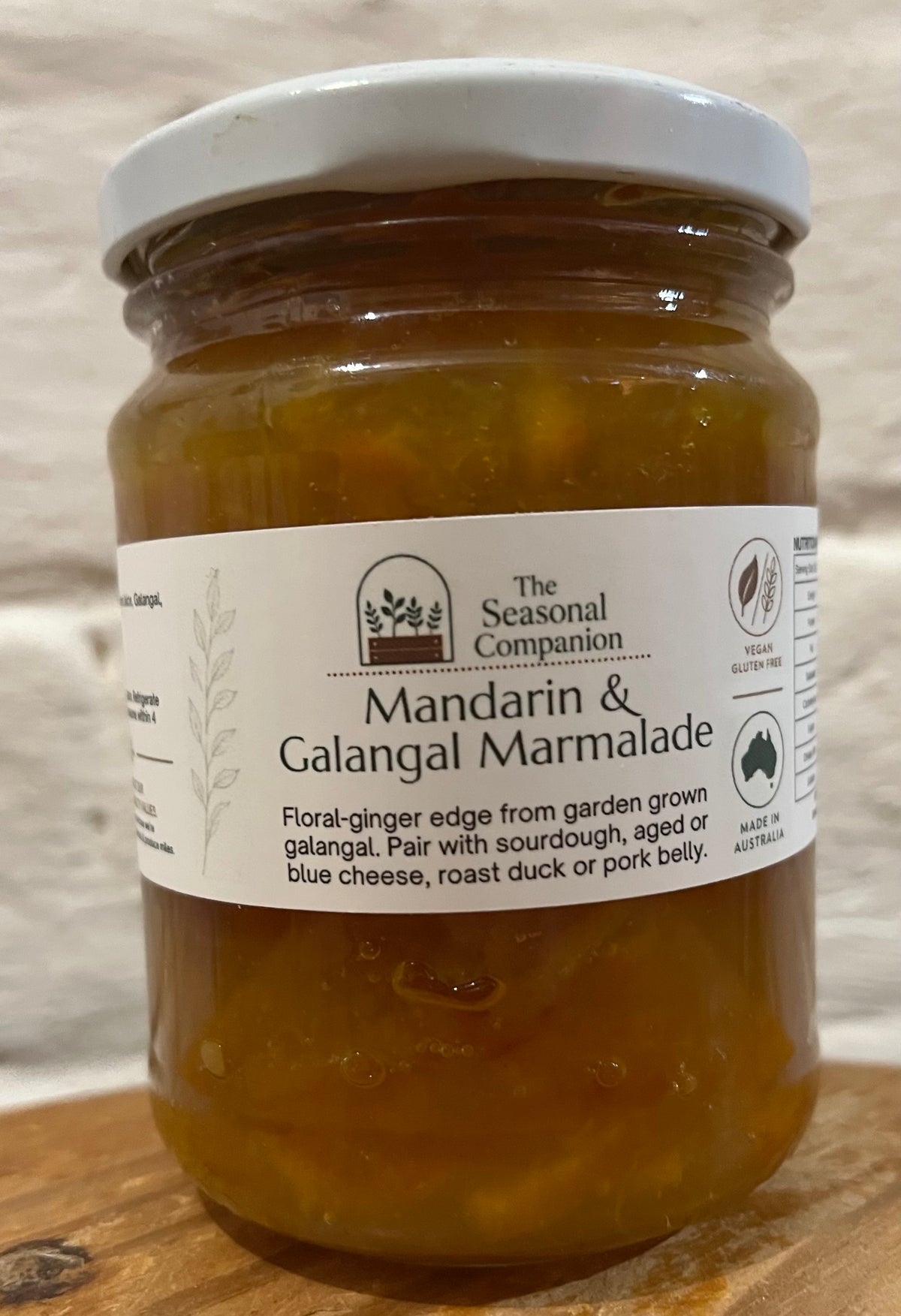 Mandarin & Galangal Marmalade 250ml by The Seasonal Companion