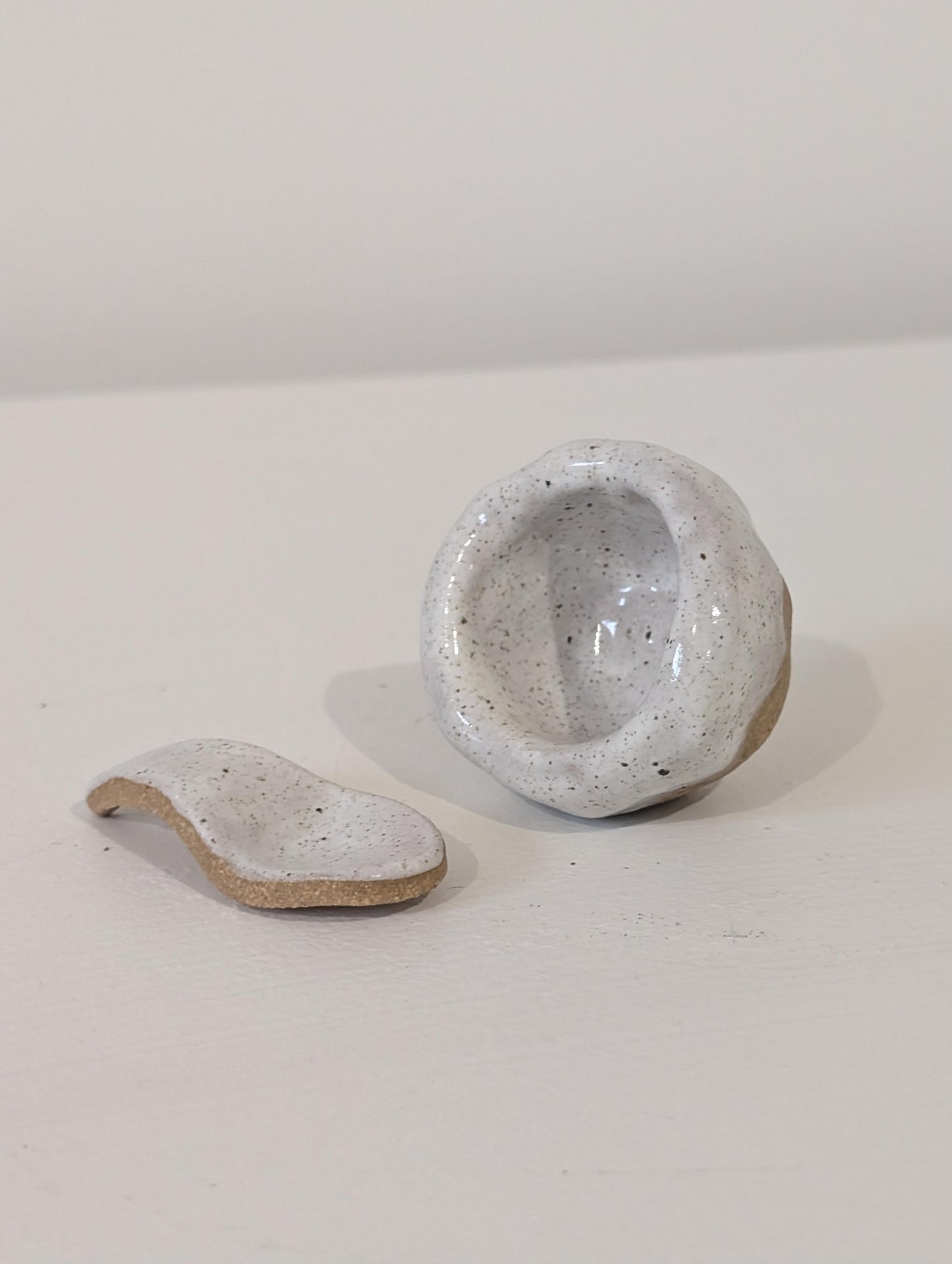 Pinch Pot with Spoon, Salt Cellar by Georgie Porge Designs