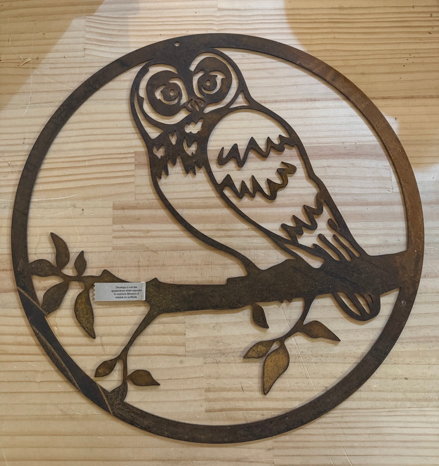 40cm Barn Owl in Circle by Design 2 Fab