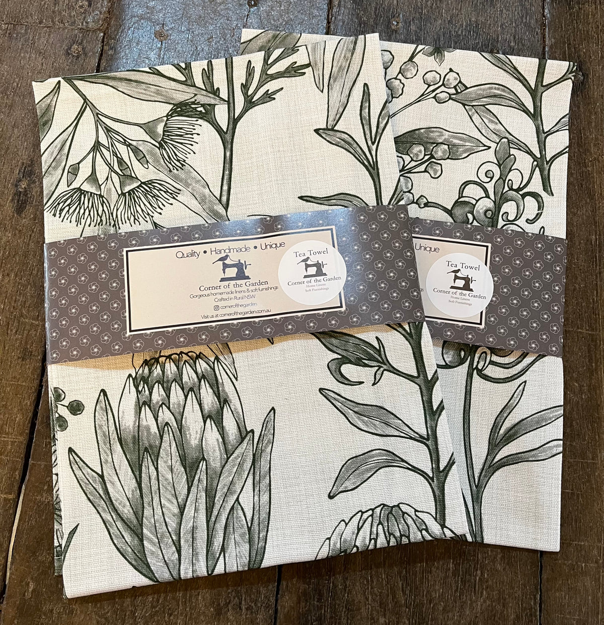 Handmade Tea Towel by Corner of the Garden