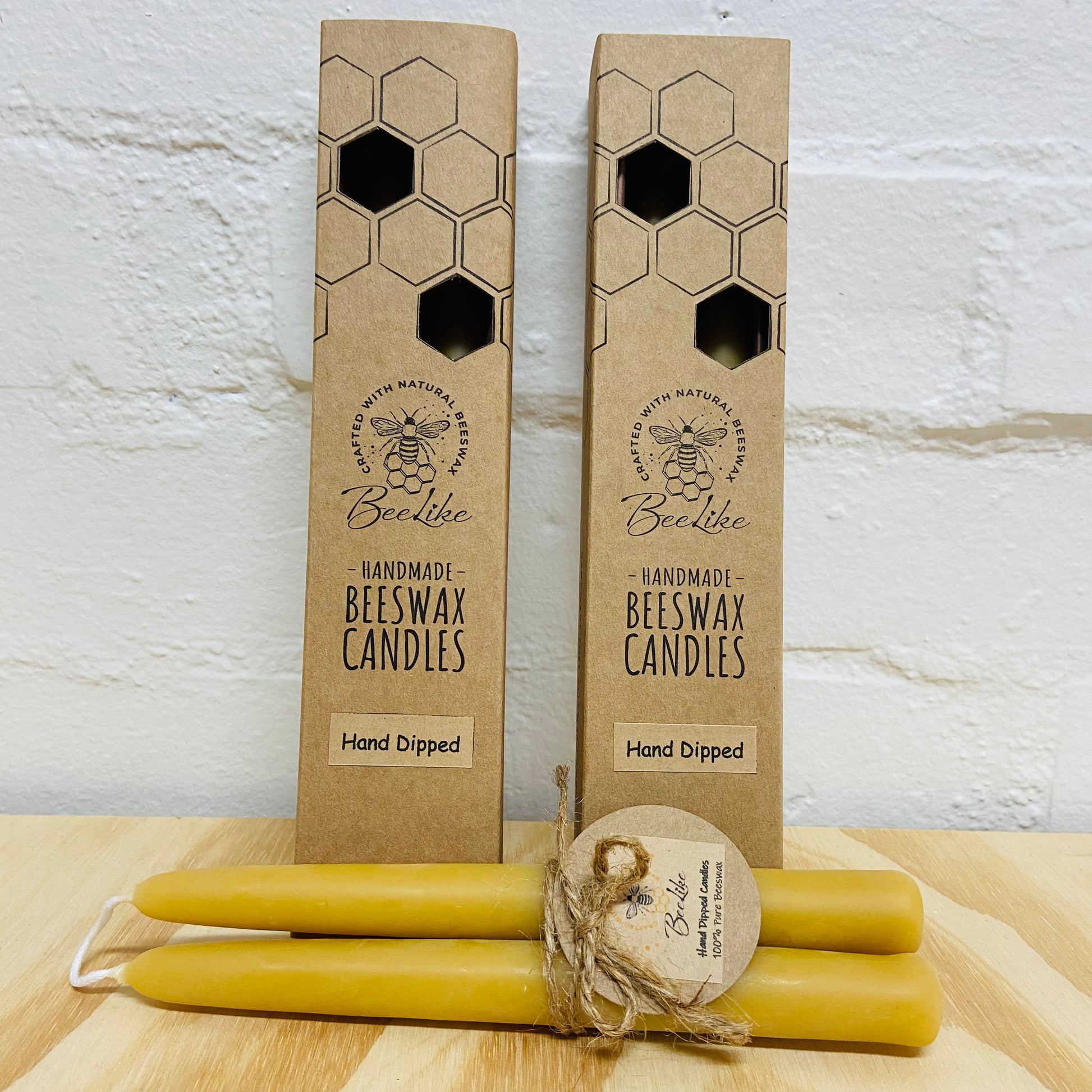 Hand Dipped Candles Beeswax Gift Box