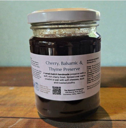 Cherry, Balsamic & Thyme Preserve 250ml by The Seasonal Companion