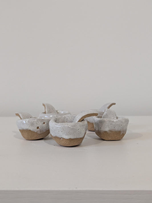 Pinch Pot with Spoon, Salt Cellar by Georgie Porge Designs