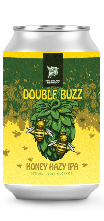 Double Buzz Honey Hazy IPA x 1 can by New England Brewing Co.