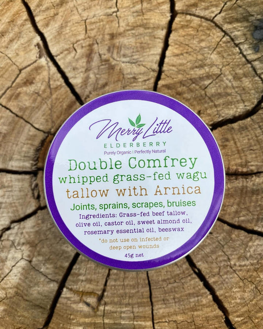 Double Comfrey Whipped Grass Fed Wagu Tallow with Arnica